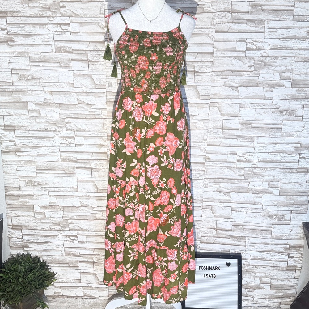 PATRONS OF PEACE Floral Smocked Maxi Dress